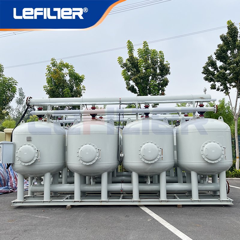 Quartz sand walnut shell edible oil wastewater treatment equipment multi-media sand filter tank processing customization