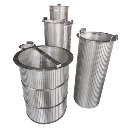 Wedge mesh filter element